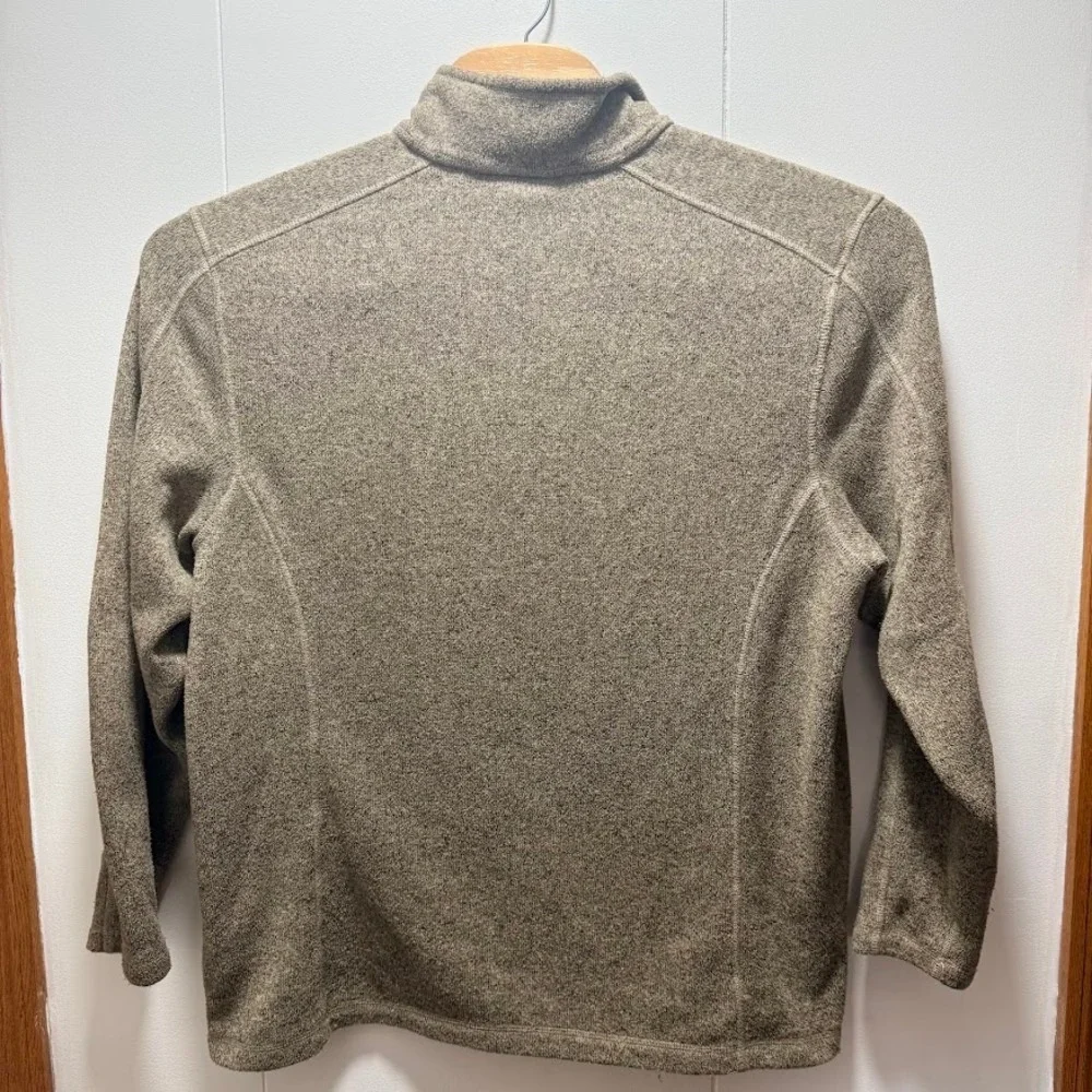 The North Face Gordon Lyons Mens XL Brown Heather Quarter Zip Fleece Pullover